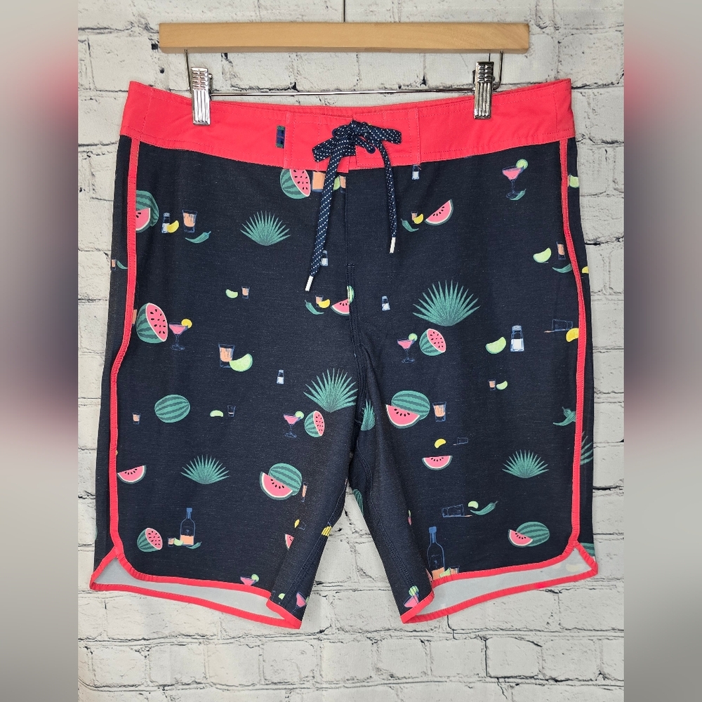 William Murray Mens Watermelon Swim Trunks Board Shorts‎ Size 34